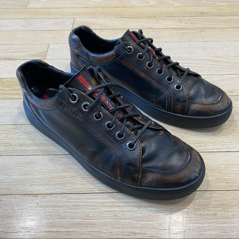 Prada Antiqued Designer Sneaker - Prada “Size 6”